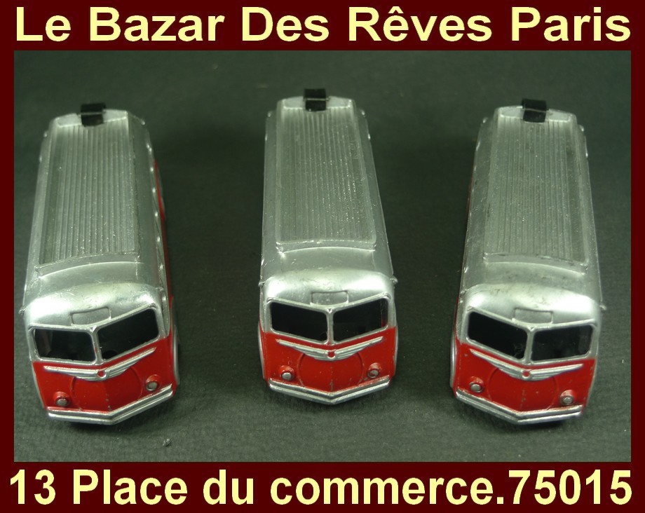 3 AUTOCARS ..DINKY TOYS .CHAUSSON ..ISOBLOC ..CIJ ..CAR RENAULT
